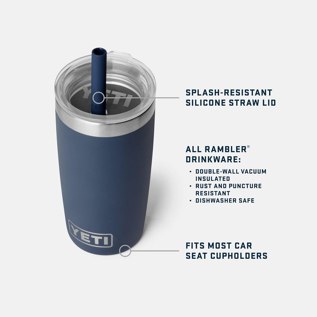 YETI Rambler Jr. 10 Oz Tumbler with Silicone Straw Lid