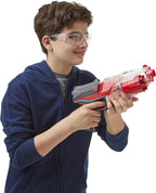 NERF Elite Disrupter Blaster - 6-Dart Rotating Drum, Slam Fire, Translucent Red (Amazon Exclusive)