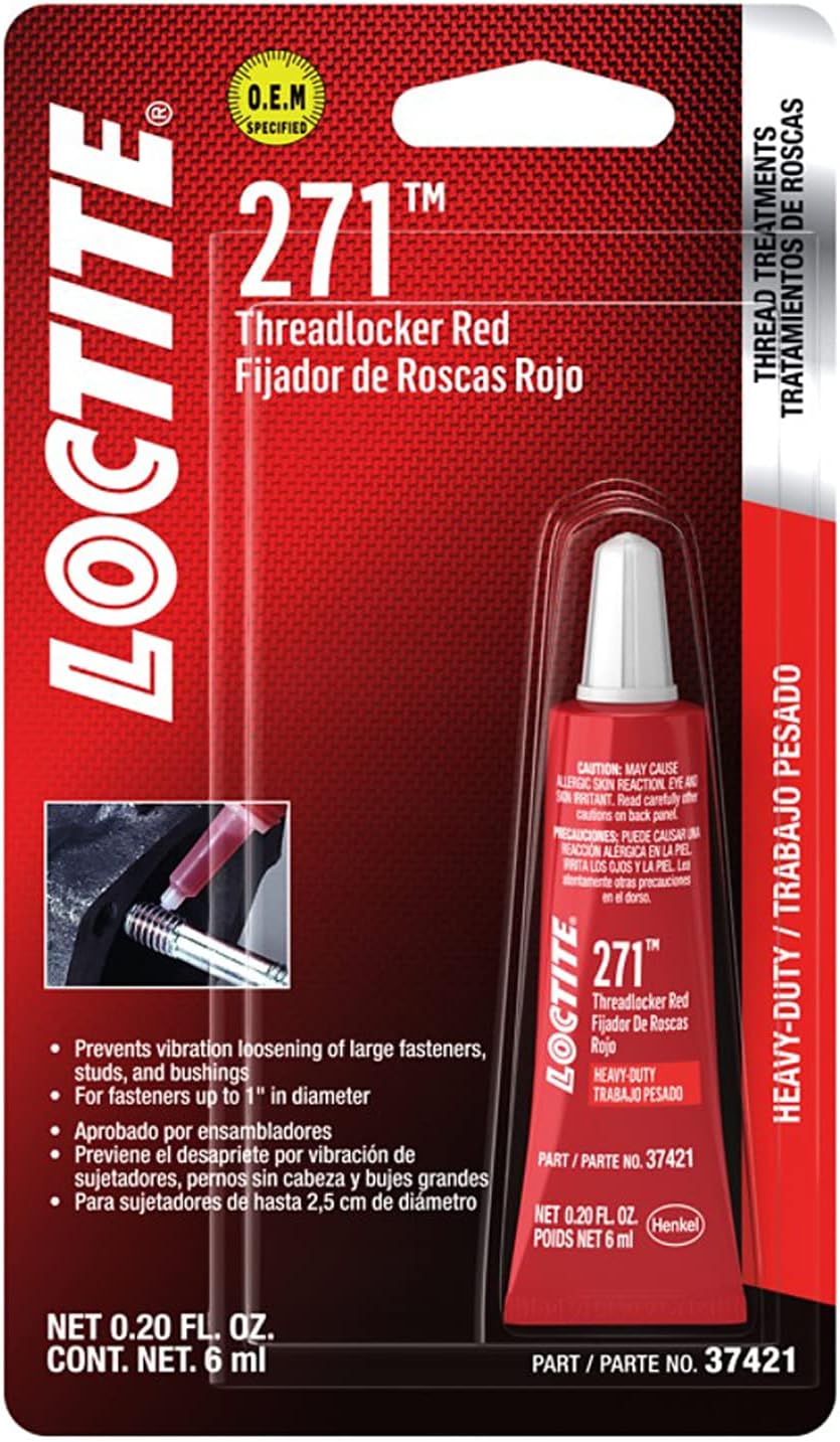 Loctite 37479 271 Red Heavy Duty Threadlocker Bottle - 36 ml