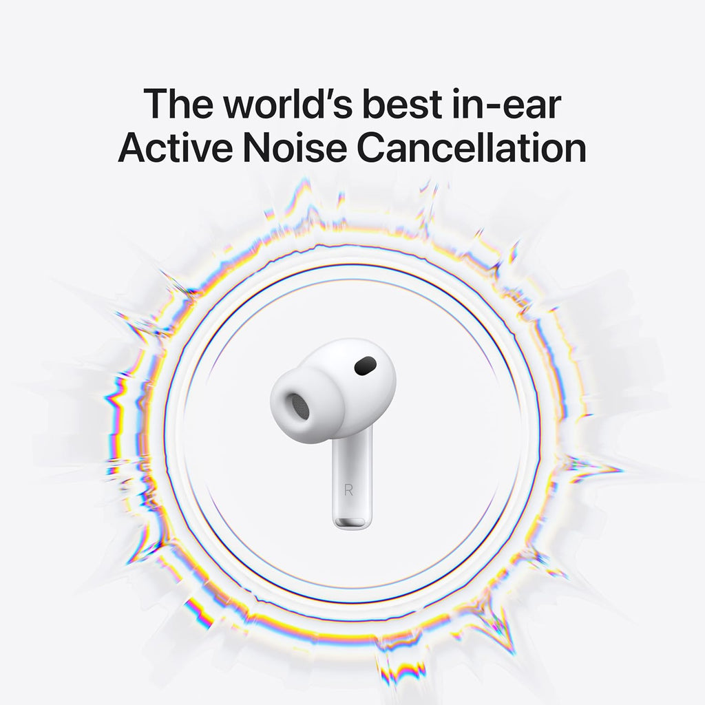 Apple AirPods Pro 3 Wireless Earbuds, Active Noise Cancellation, Live Translation, Heart Rate Sensing, Hearing Aid Feature, Bluetooth Headphones, Spatial Audio, High-Fidelity Sound, USB-C Charging