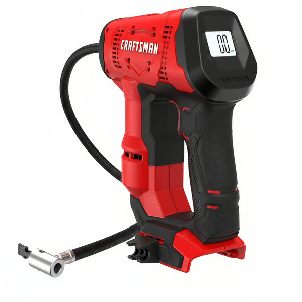 CRAFTSMAN V20 Air Compressor Portable, Cordless Tire Inflator, Up To 150 PSI Tire Pump, with Digital Pressure Gauge, Tool Only (CMCE521B)
