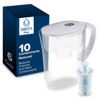 Brita Metro Water Filter Pitcher with SmartLight Change Indicator, BPA-Free, Replaces 1,800 Plastic Water Bottles a Year, Lasts Two Months, Includes 1 Filter, Small - 6-Cup Capacity, Turquoise