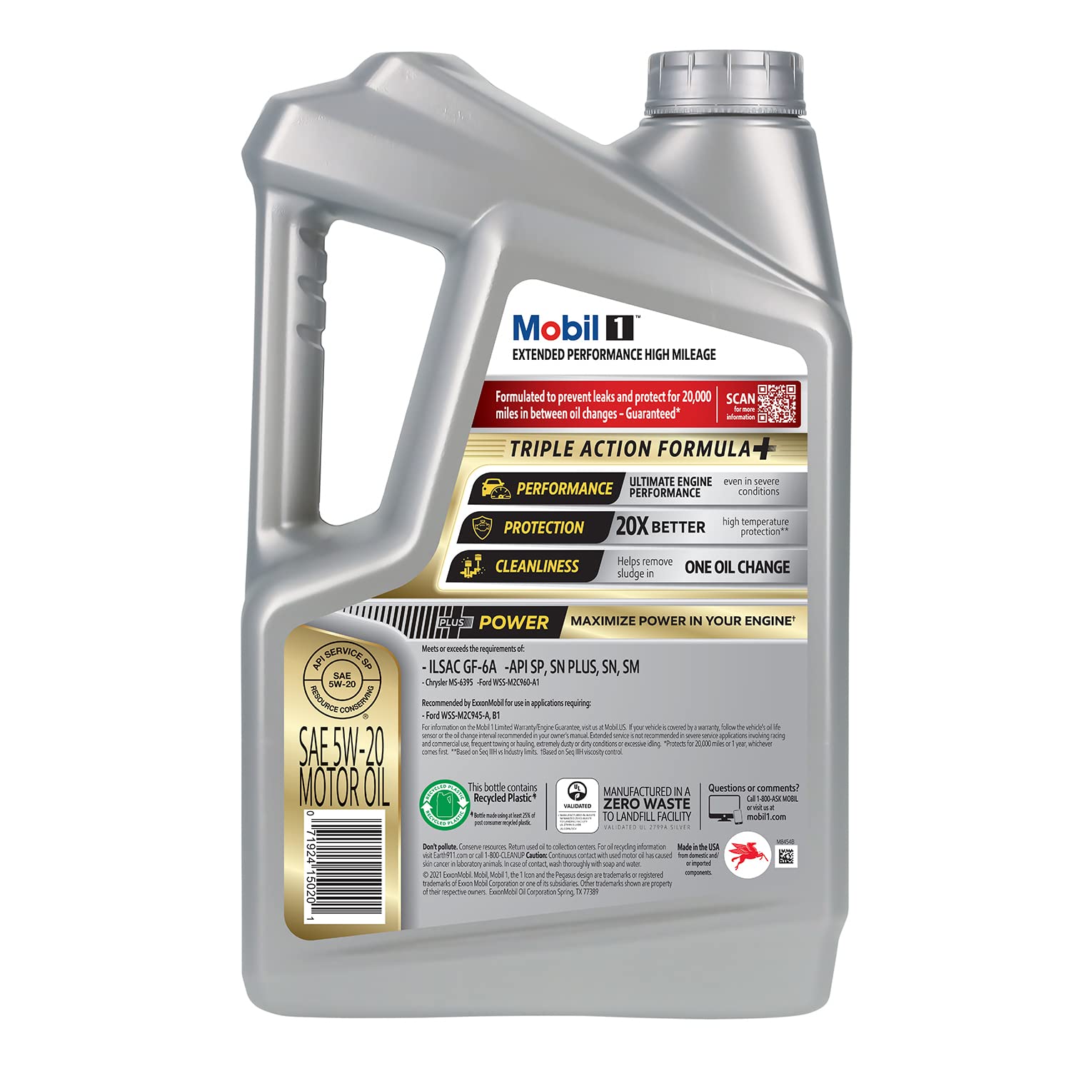 Mobil 1 European Car Formula Full Synthetic Motor Oil 0W-40, 5 Quart