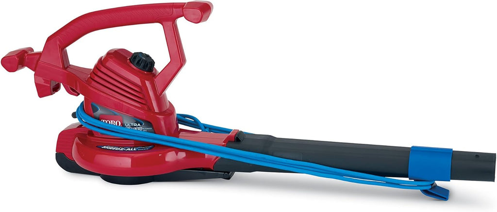 Toro 51621 UltraPlus Leaf Blower Vacuum, Variable-Speed (up to 250 mph) with Metal Impeller, 12 amp,Red