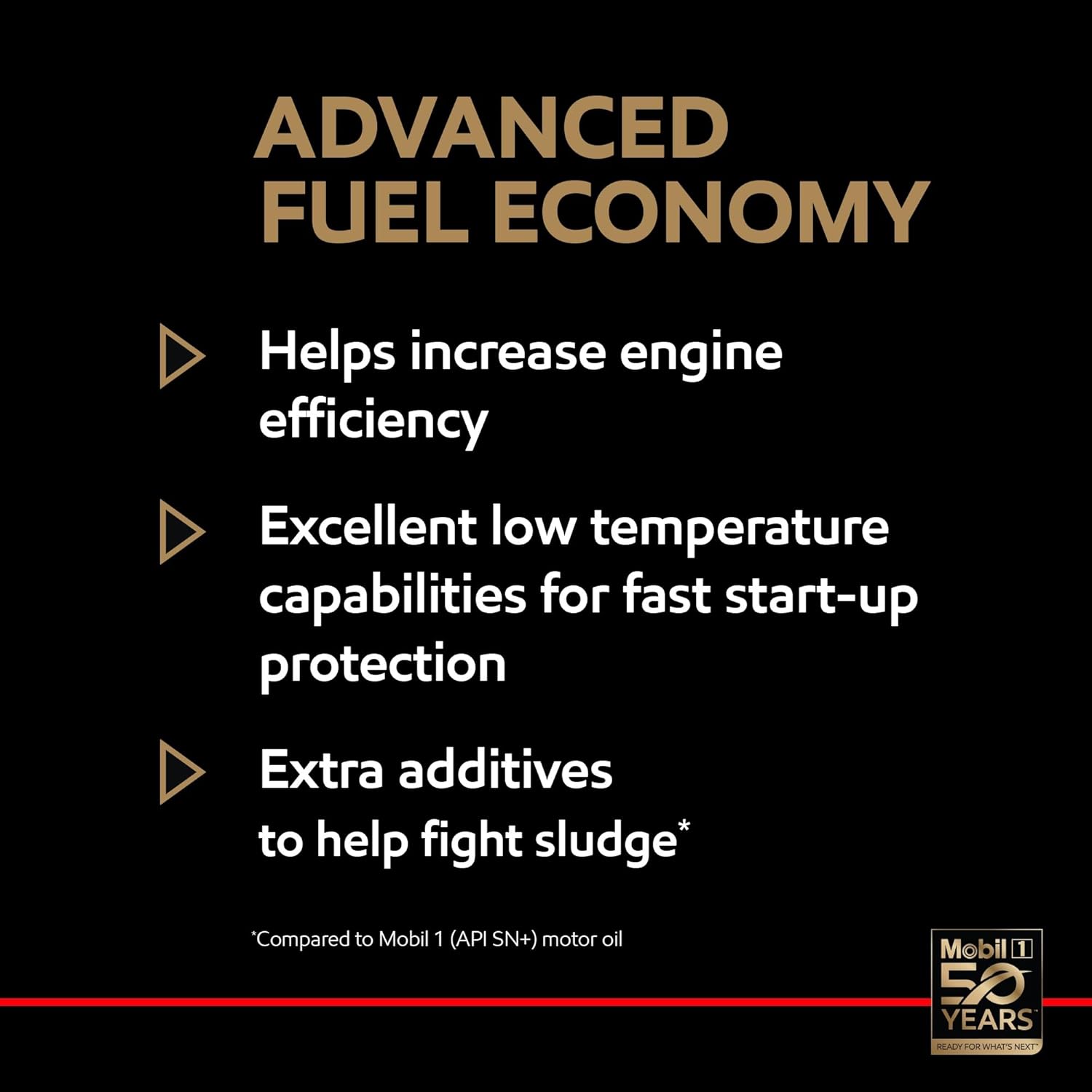 Mobil 1 Advanced Synthetic Motor Oil, 0W-20, 5 Quarts - Fuel Economy Formula