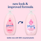 Johnson's Baby Lotion with Coconut Oil, Aloe Vera & Vitamin B5, 72 HR Hydration, Skin Moisturizer, Hypoallergenic, Safe for Newborn, Protects From Dryness &; Strengthens Skin, 27.1 fl. oz