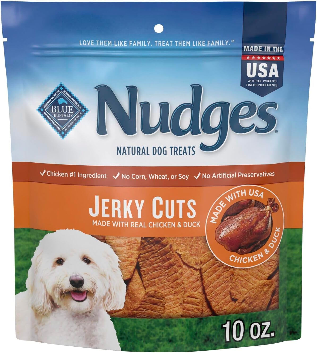 Blue Buffalo Nudges Jerky Cuts Natural Dog Treats Chicken