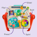 Fisher-Price Baby & Toddler Toy Laugh & Learn 4-in-1 Activity Table & Art Easel with Educational Music for Ages 6+ Months, Multilanguage Version