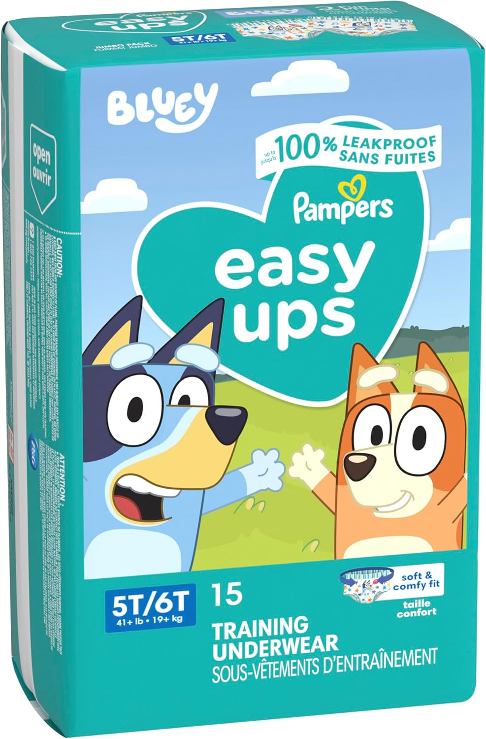 Pampers Training Pants - Easy Ups Boys & Girls Bluey - Size 5T-6T, 84 Count, Children's Potty Underwear (Packaging May Vary)