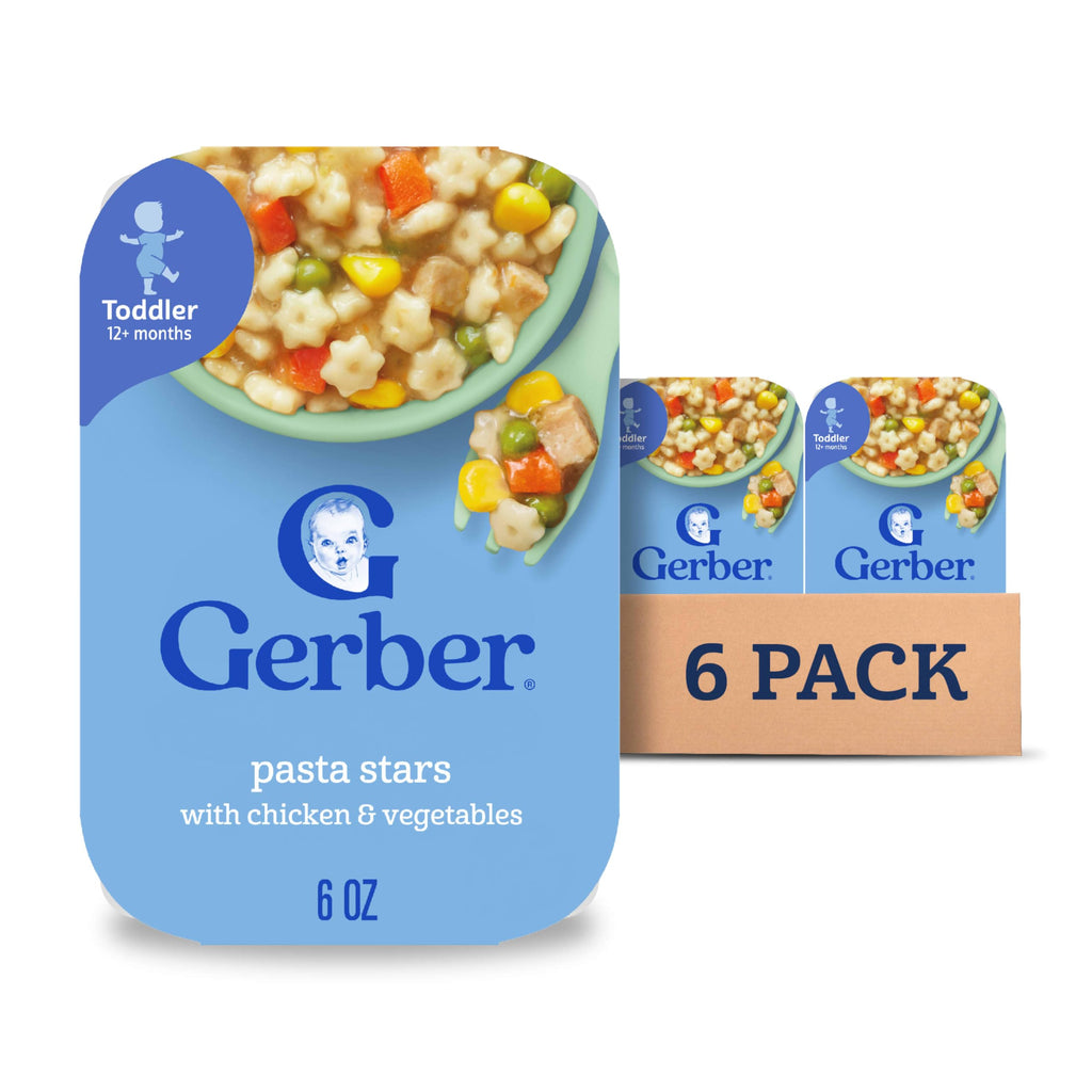 Gerber Toddler Food, Spaghetti Rings in Meat Sauce, Mealtime for Toddler, 6PK