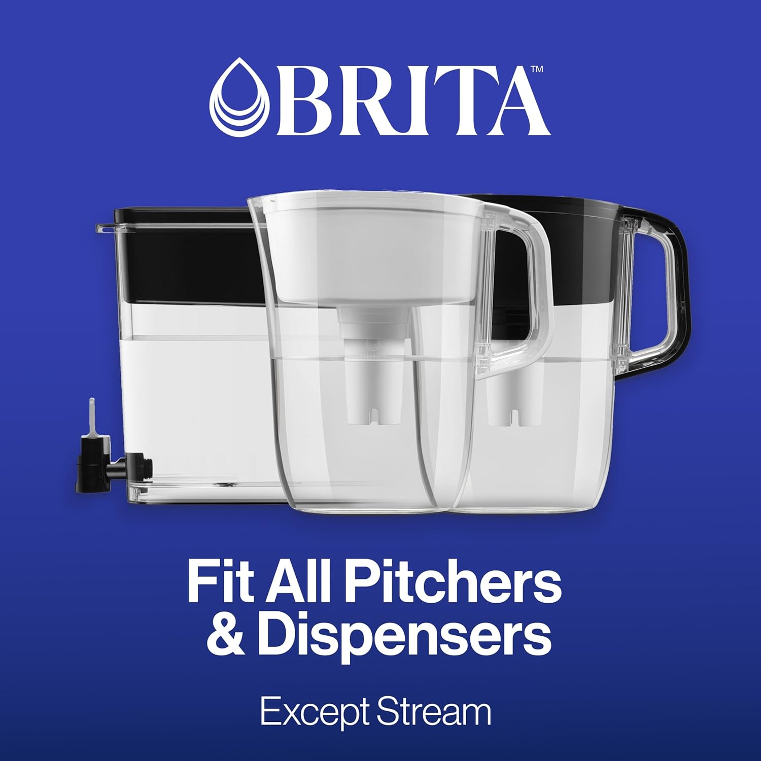 Brita Water Pitcher, Everyday Elite Filter, Removes 99% of Lead, Includes 1 Filter, 10-Cup Capacity, White