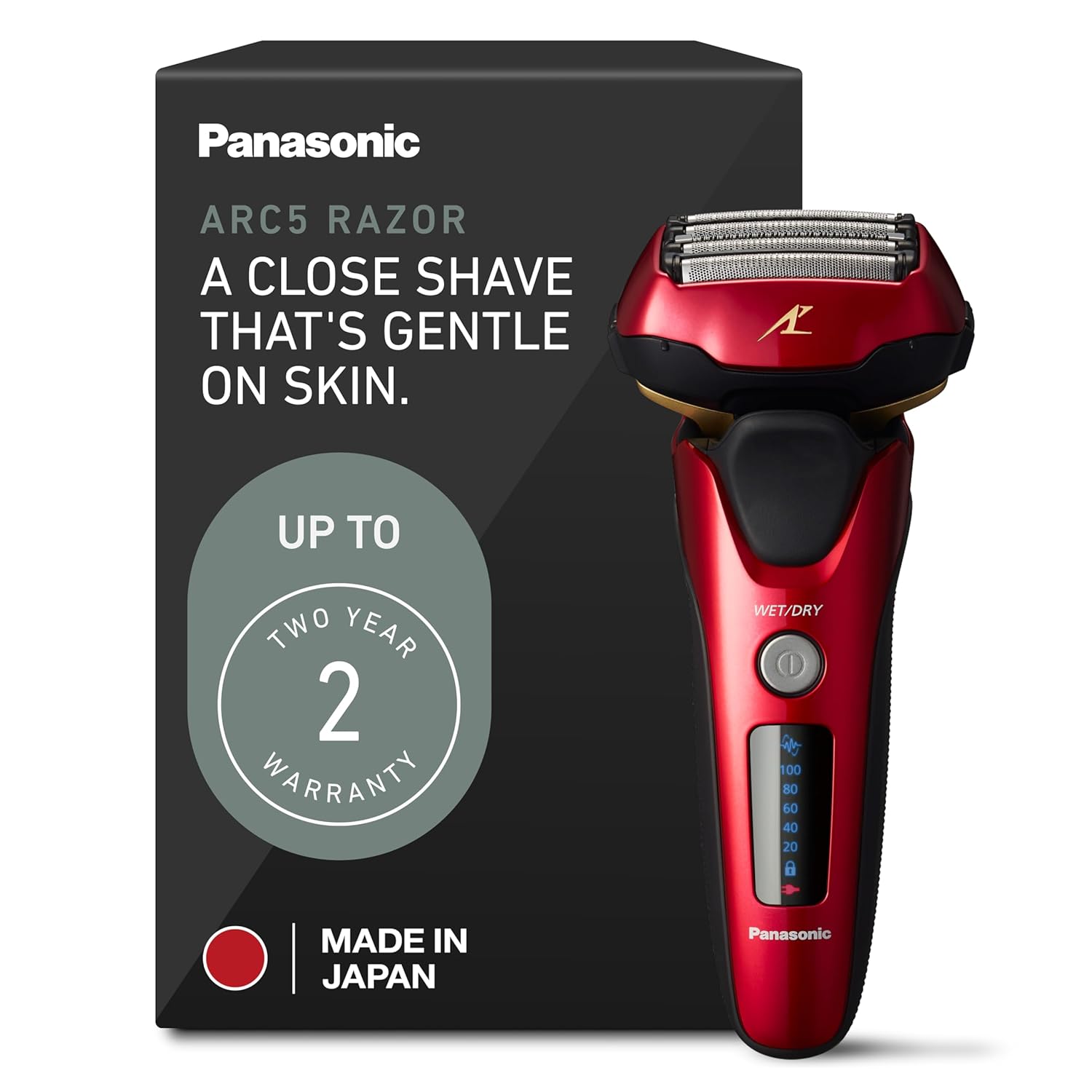 Panasonic Electric Razor for Men, Electric Shaver for Men, ARC5 with Premium Automatic Cleaning and Charging Station, Wet Dry Shaver, Cordless Razor, with Pop-Up Trimmer ES-LV97-K, Black