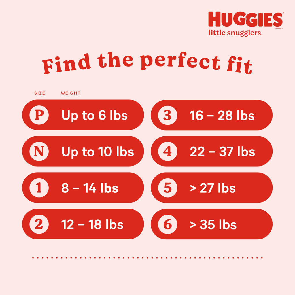 Huggies Size 1 Diapers, Little Snugglers Diapers, Size 1 (8-14 lbs), 198 Count (6 Packs of 33), Packaging May Vary