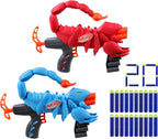 Wild Venompack, Includes 2 Easy Play Nerf Blasters, Scorpion Designs, 20 Nerf Elite Darts, Snake Toys, Ages 6+ (Amazon Exclusive)