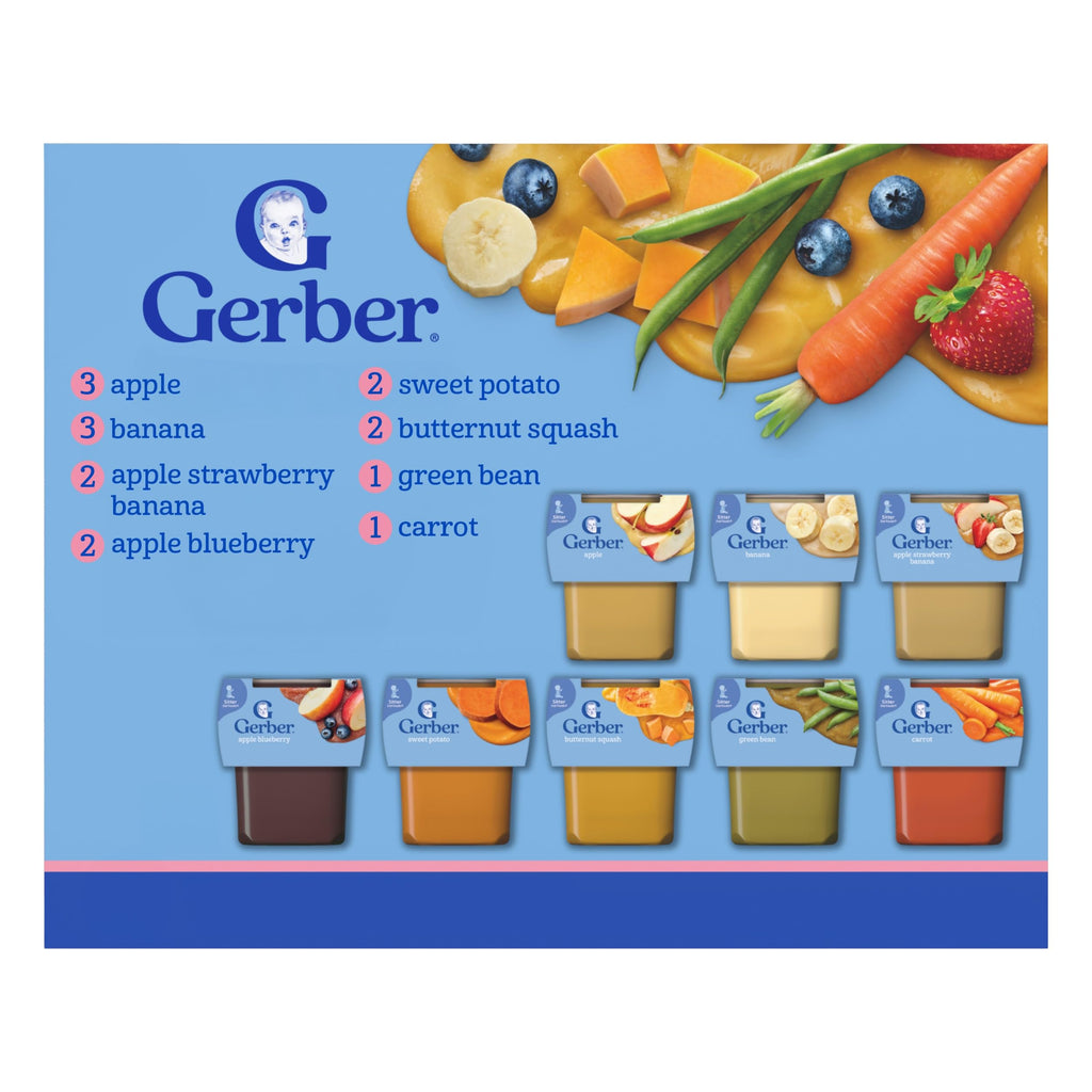 Gerber Stage 2 Baby Food, Nourishing Blends Tubs, Baby Puree, Variety Pack, 32PK