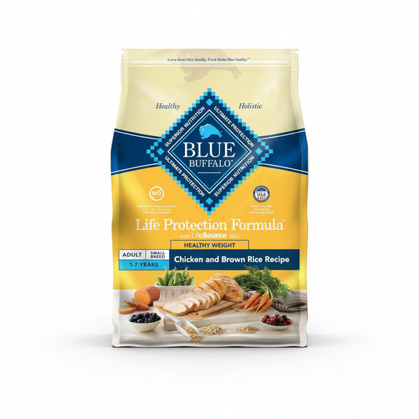 Blue Buffalo Life Protection Formula Healthy Weight Natural Small Breed Dry Dog Food, Supports an Ideal Weight, Made with Natural Ingredients, Chicken & Brown Rice Recipe, 15-lb Bag