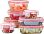 Pyrex Freshlock (5-Pack, 4 Cup) Glass Food Storage Containers Set, Airtight & Leakproof Locking Lids BPA-Free, Meal Prep Containers Set, Freezer Dishwasher Microwave Safe