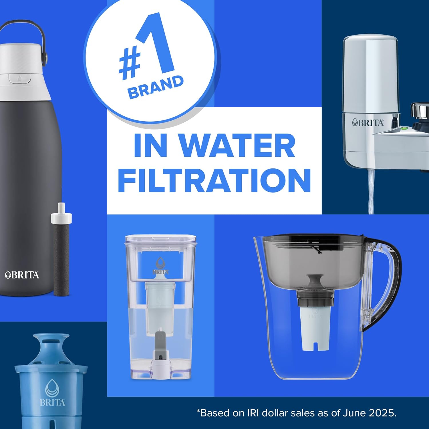 Brita Elite Water Filter Replacement for Pitchers and Dispensers, BPA-Free, Reduces 99% of Lead, Lasts Six Months or 120 Gallons, Includes 1 Pitcher Replacement Filter