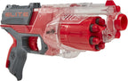 NERF Elite Disrupter Blaster - 6-Dart Rotating Drum, Slam Fire, Translucent Red (Amazon Exclusive)
