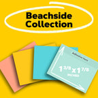 Post-it Notes, 1 3/8 in x 1 7/8 in, 24 Sticky Note Pads, 100 Sheets per Pad, Beachside Café Collection, New Year Organization or Second Semester School Supplies