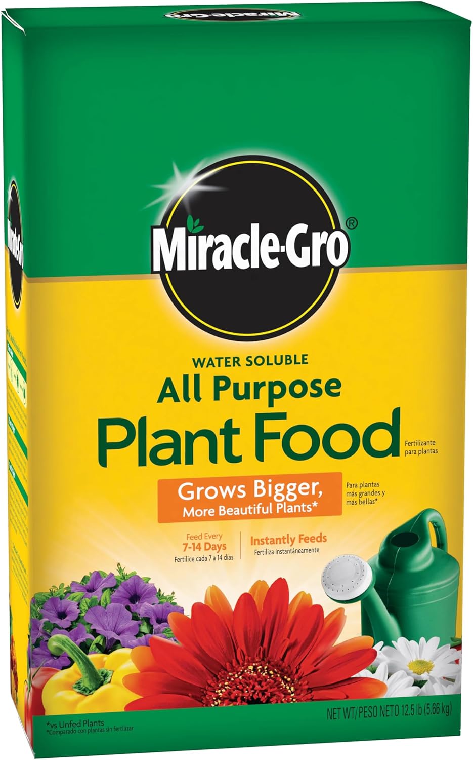 Miracle-Gro Water Soluble All Purpose Plant Food, For All Indoor or Outdoor Plants, Roses, Flowers, Vegetables, Houseplants, Trees, and Shrubs, 1.5 lbs