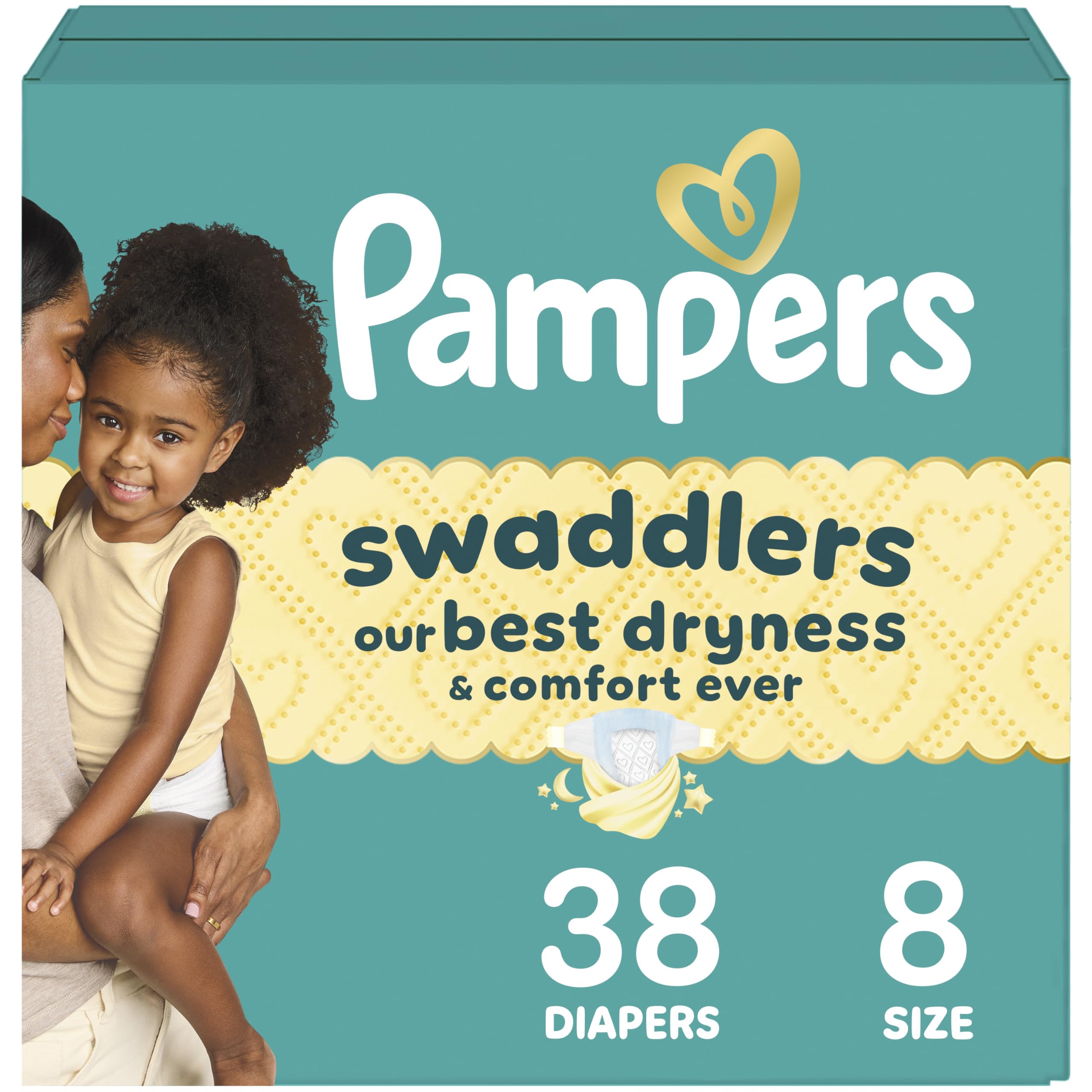 Pampers Swaddlers Diapers, Size 5 (20-37 lbs), 132 Count, Absorbent, Keeps Baby Dry and Comfortable, Skin Safe Disposable Baby Diaper (Packaging May Vary)