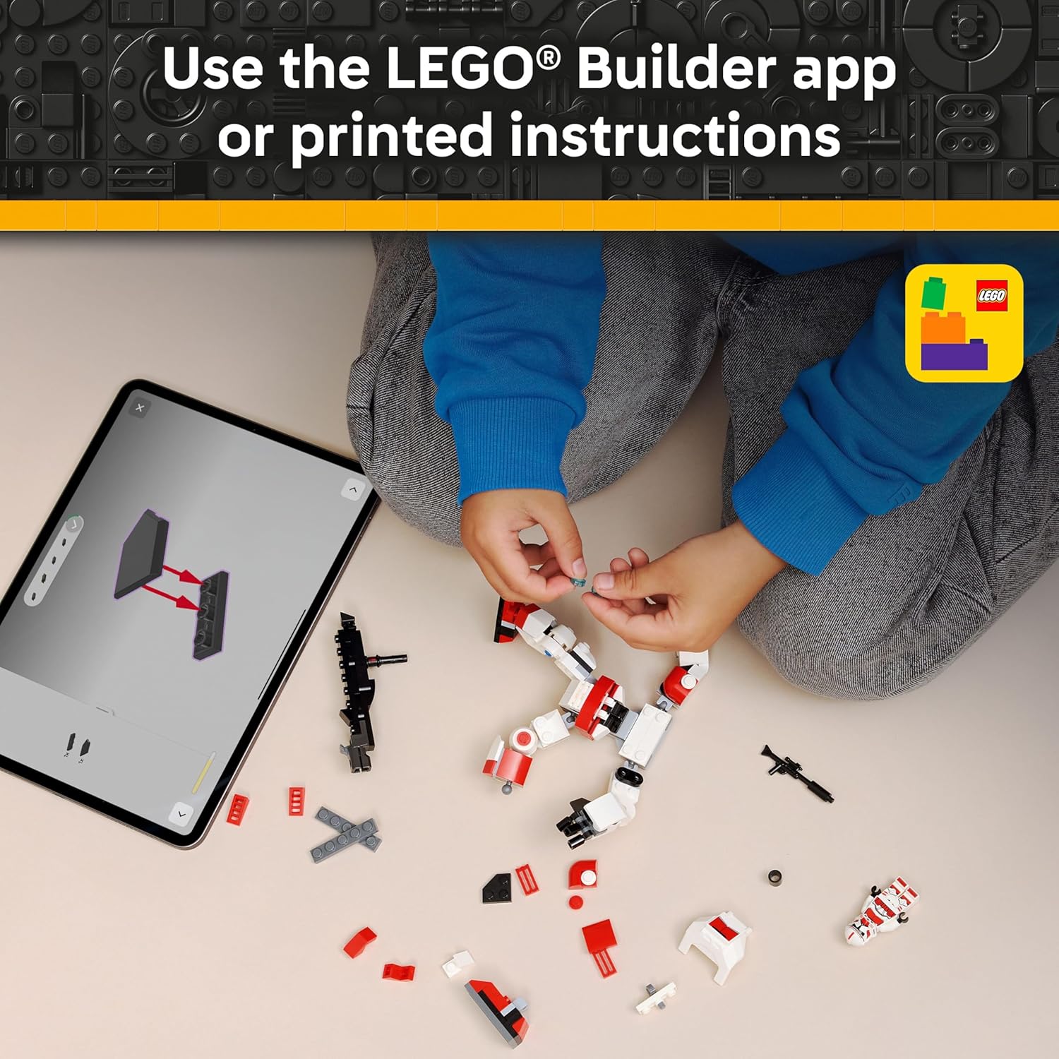 LEGO Star Wars Clone Shock Trooper Mech Building Toy for Boys & Girls - Poseable Star Wars Figure W/Pretend Play Blaster & Stud Shooter for Kids & Fans, Ages 6+ - Gift Idea for Birthdays - 75448