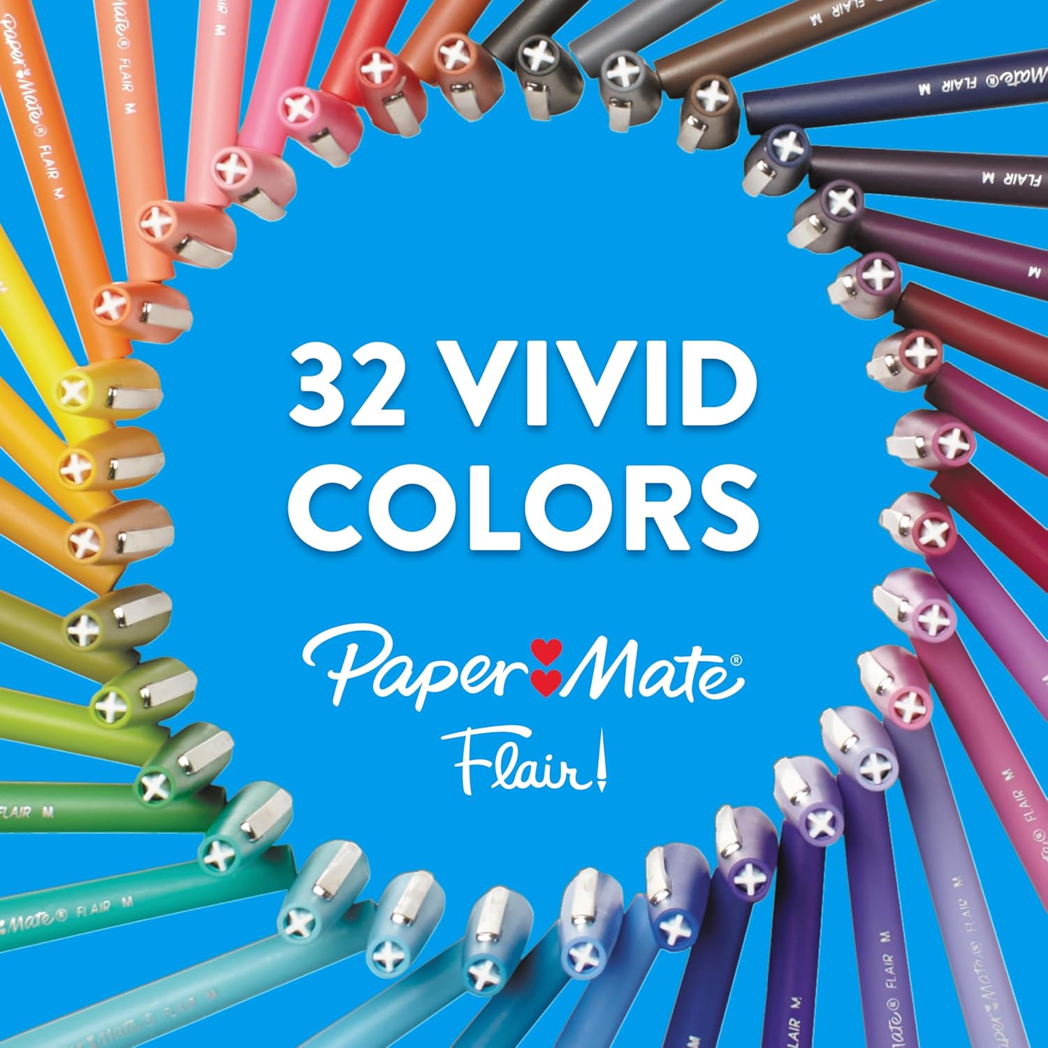 Paper Mate Flair Felt Tip Pens, Medium Point (0.7mm), Assorted Colors, 12 Count - For Arts & Crafts, Note-Taking, Journaling, School Supplies for Teachers & Students