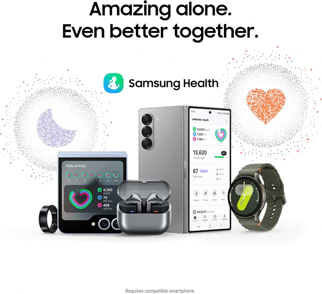 SAMSUNG Galaxy Watch 7 40mm Bluetooth AI Smartwatch w/Energy Score, Wellness Tips, Heart Rate Tracking, Sleep Monitor, Fitness Tracker, 2024, Cream [US Version, 1Yr Manufacturer Warranty]