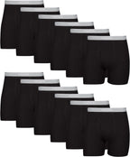 Hanes Men's Underwear Boxer Briefs Pack, Cool & Breathable Cotton Moisture-Wicking Underwear for Men, No Ride Up