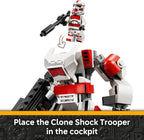 LEGO Star Wars Clone Shock Trooper Mech Building Toy for Boys & Girls - Poseable Star Wars Figure W/Pretend Play Blaster & Stud Shooter for Kids & Fans, Ages 6+ - Gift Idea for Birthdays - 75448