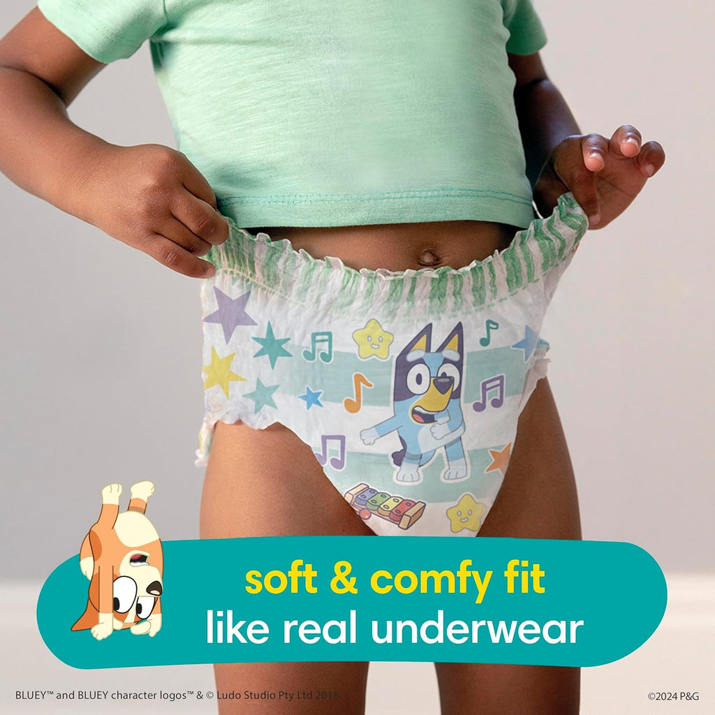 Pampers Training Pants - Easy Ups Boys & Girls Bluey - Size 5T-6T, 84 Count, Children's Potty Underwear (Packaging May Vary)