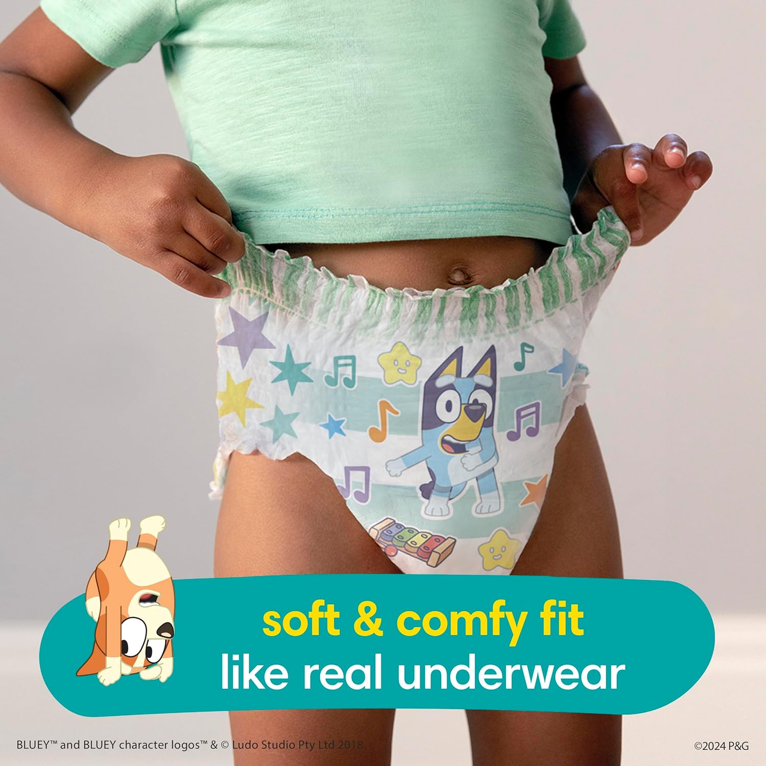 Pampers Training Pants - Easy Ups Boys & Girls Bluey - Size 5T-6T, 84 Count, Children's Potty Underwear (Packaging May Vary)
