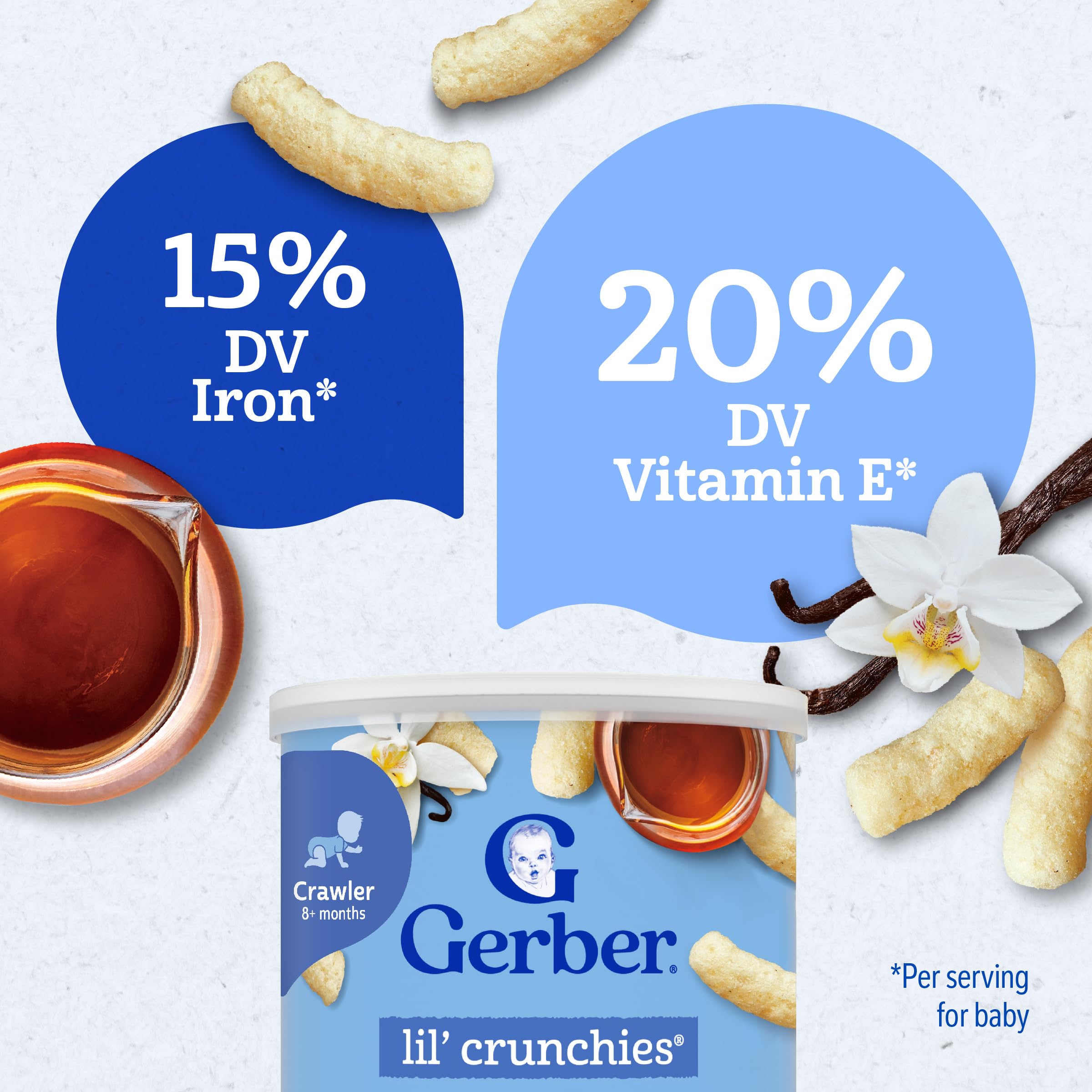 Gerber Snacks for Baby Lil Crunchies, Garden Tomato, 1.48 Ounce (Pack of 6)