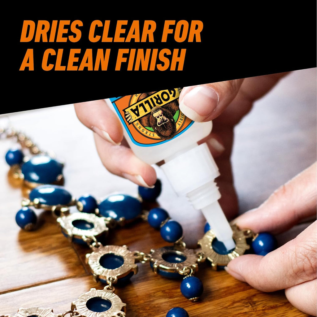 Gorilla Super Glue XL, Clear Glue, 25 Gram (Pack of 2) - All Purpose and Fast Setting for Projects and Repairs