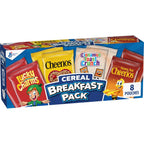 General Mills Cereal Variety Pack, Lucky Charms, Cinnamon Toast Crunch, Cheerios, and Honey Nut Cheerios, 8 Single Serve Pouches, 9.14 oz