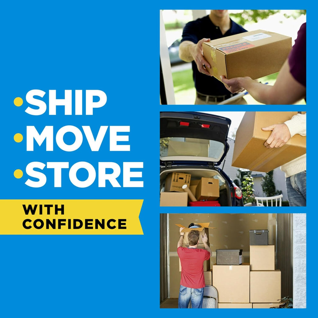 Scotch Heavy Duty Shipping Packing Tape, Clear, Packing Tape for Moving Boxes and Packaging Supplies, 1.88 in. x 22.2 yd., 6 Roll Dispensers, Moving Supplies