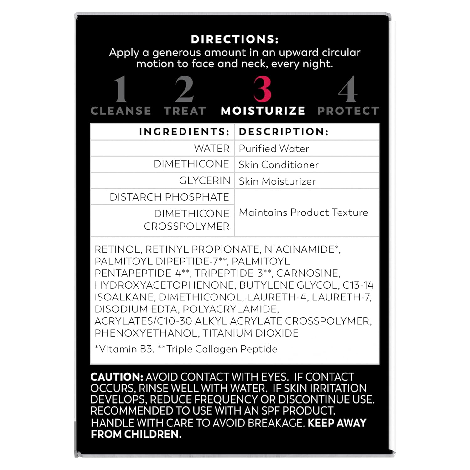 Olay Retinol Night Cream for Women, MAX, Anti-Aging Face Mousturizer, Fragrance-Free, Non Greasy - Anti-Wrinkle, Smooth Fine Lines, Hydrating Skin Care - Triple Collagen Cream, Niacinamide, 1.7oz