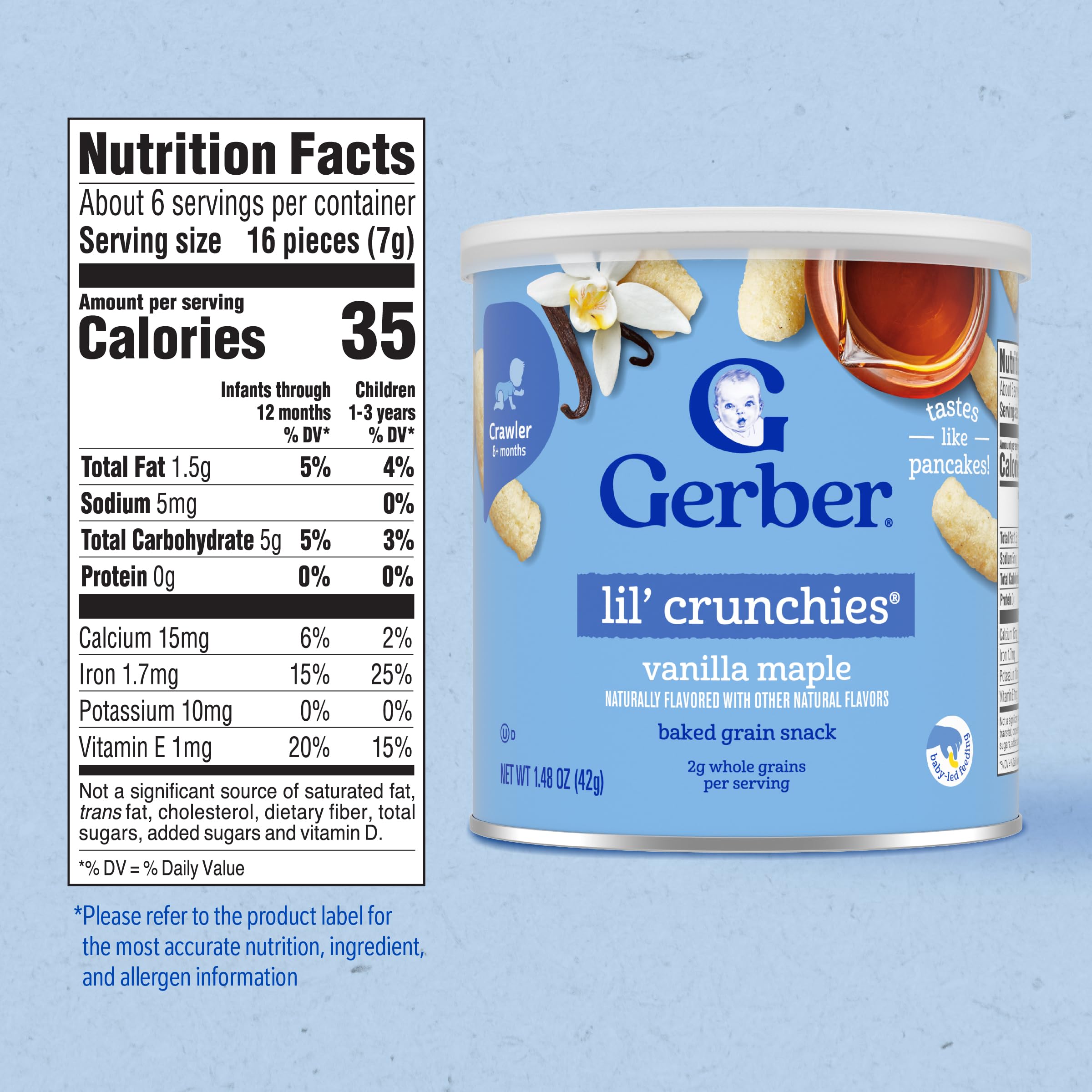 Gerber Snacks for Baby Lil Crunchies, Garden Tomato, 1.48 Ounce (Pack of 6)