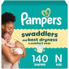 Pampers Swaddlers Diapers, Size 5 (20-37 lbs), 132 Count, Absorbent, Keeps Baby Dry and Comfortable, Skin Safe Disposable Baby Diaper (Packaging May Vary)