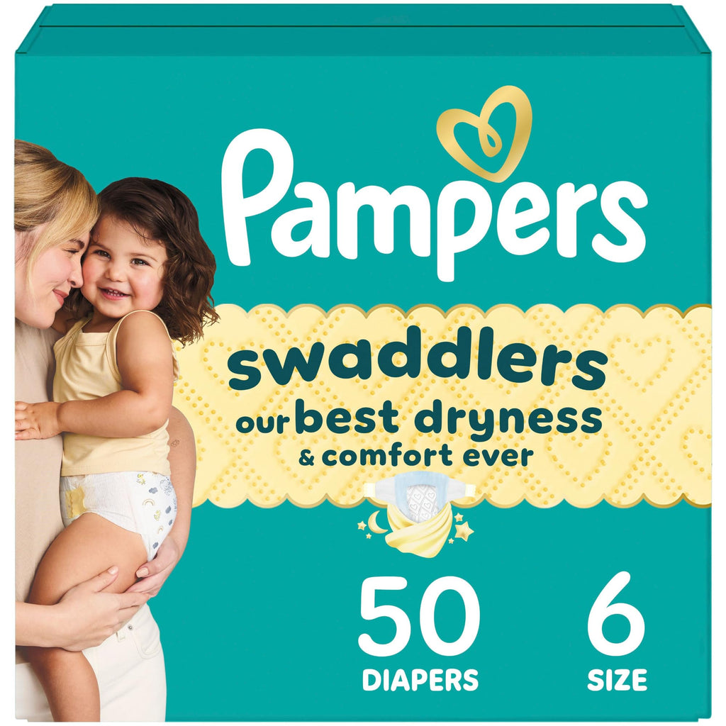 Pampers Swaddlers Diapers, Size 5 (20-37 lbs), 132 Count, Absorbent, Keeps Baby Dry and Comfortable, Skin Safe Disposable Baby Diaper (Packaging May Vary)