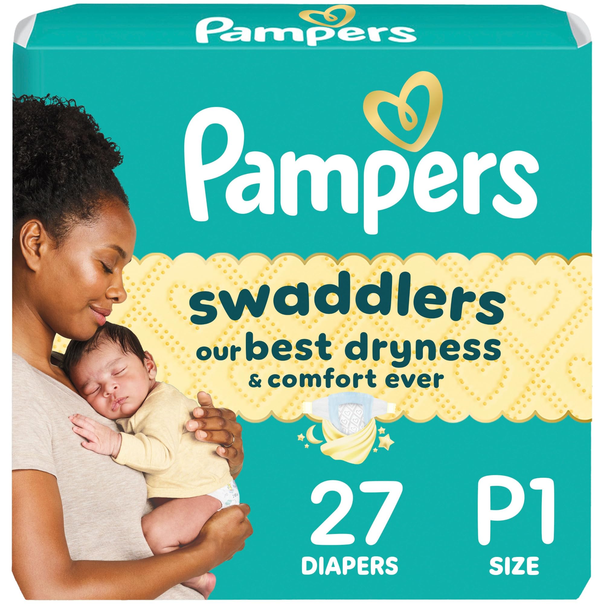 Pampers Swaddlers Diapers, Size 5 (20-37 lbs), 132 Count, Absorbent, Keeps Baby Dry and Comfortable, Skin Safe Disposable Baby Diaper (Packaging May Vary)