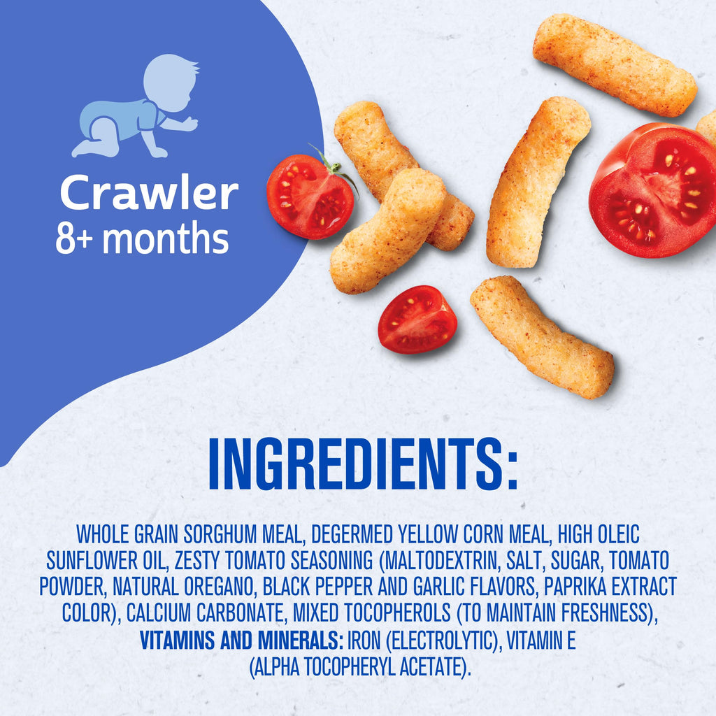 Gerber Snacks for Baby Lil Crunchies, Garden Tomato, 1.48 Ounce (Pack of 6)
