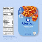 Gerber Toddler Food, Spaghetti Rings in Meat Sauce, Mealtime for Toddler, 6PK