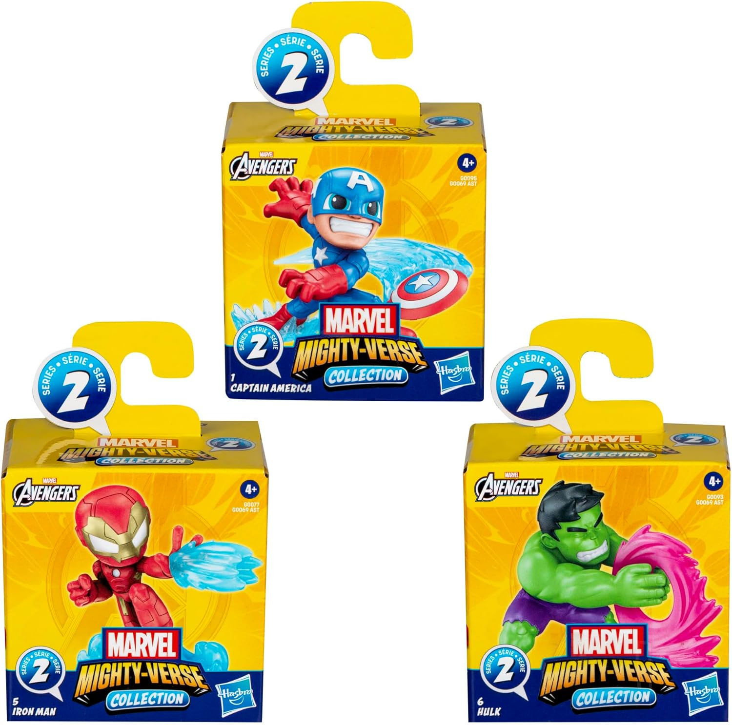 Marvel Avengers Mighty-Verse Collection Series 1 Multipack, Collectible 2.5-Inch-Scale (6 cm) Action Figure Set, Super Hero Toys, Kids Ages 4 and Up (Amazon Exclusive)