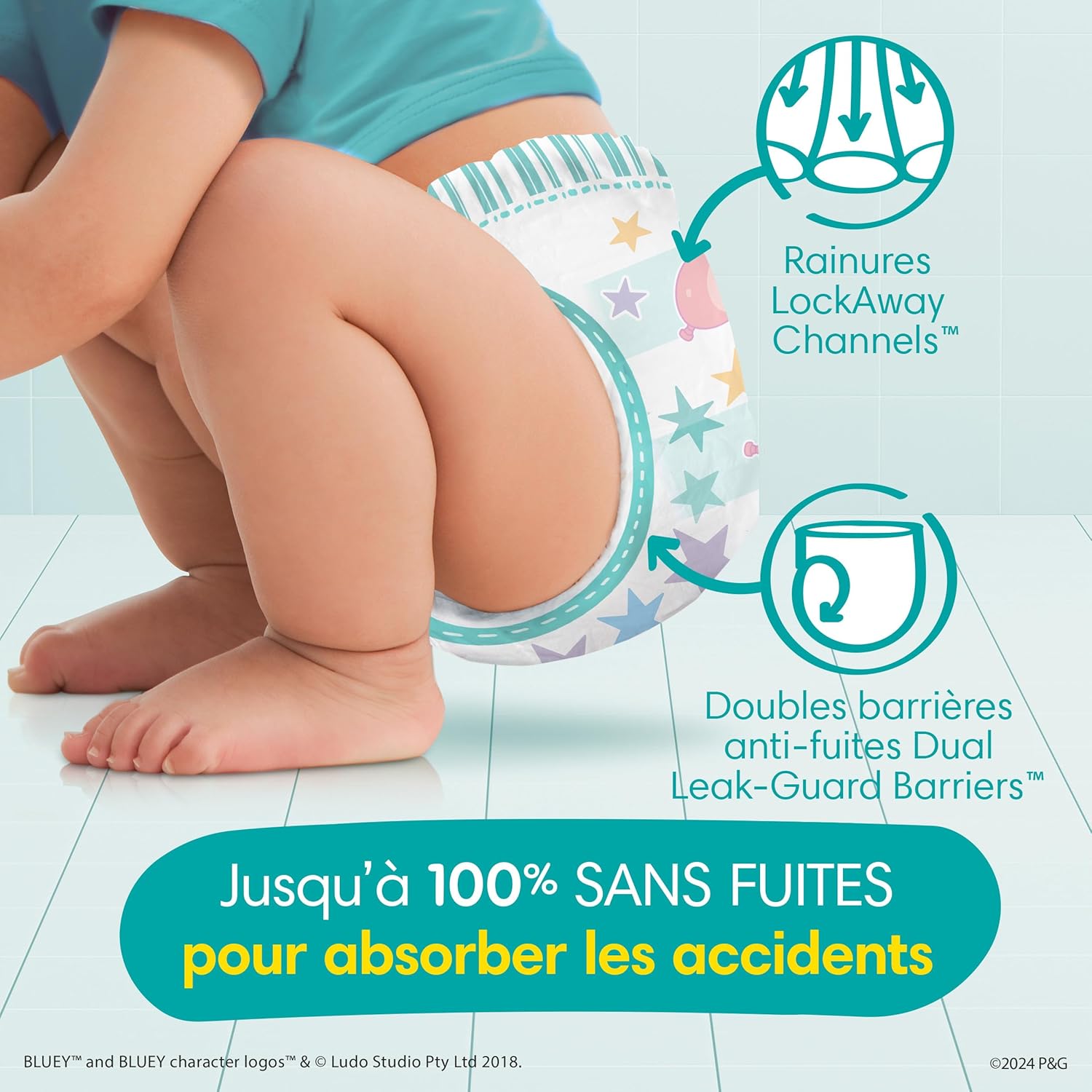 Pampers Training Pants - Easy Ups Boys & Girls Bluey - Size 5T-6T, 84 Count, Children's Potty Underwear (Packaging May Vary)