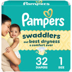 Pampers Swaddlers Diapers, Size 5 (20-37 lbs), 132 Count, Absorbent, Keeps Baby Dry and Comfortable, Skin Safe Disposable Baby Diaper (Packaging May Vary)
