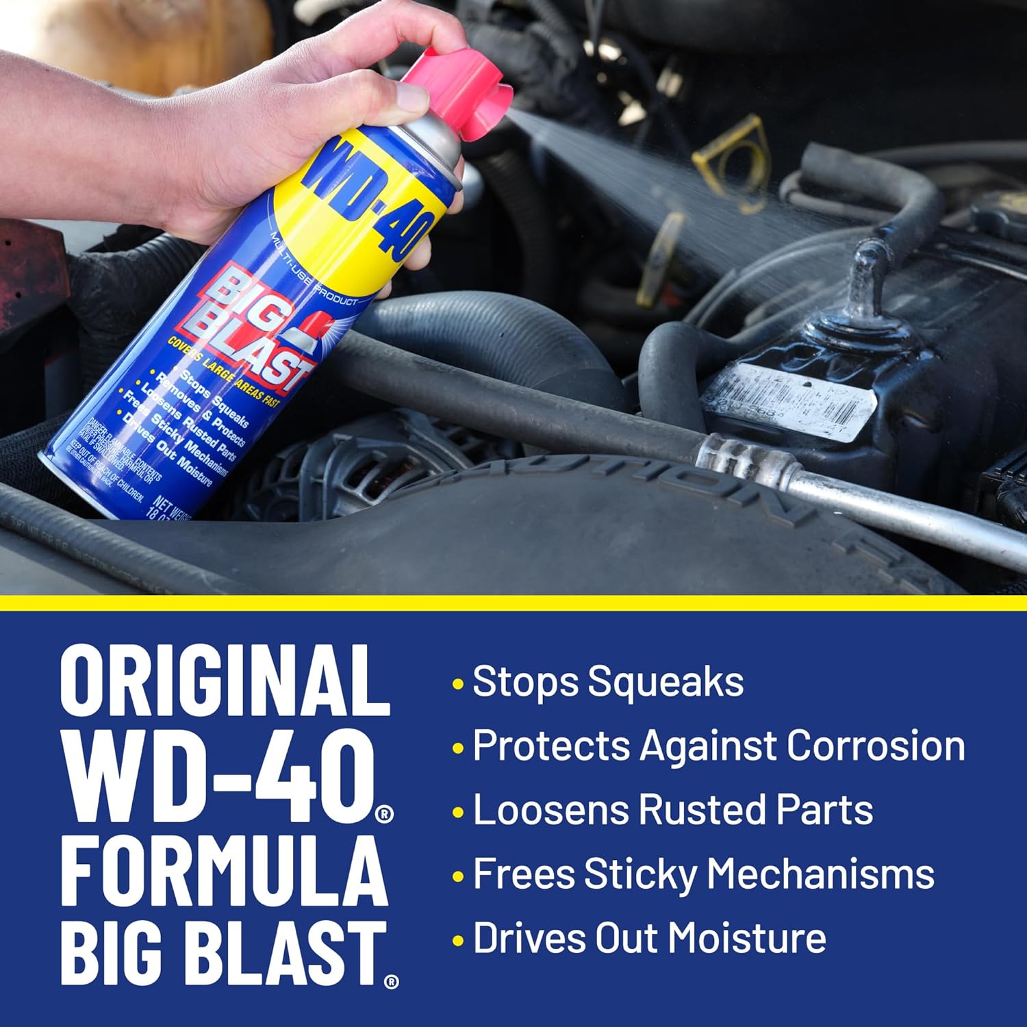 WD-40 Original Formula, Multi-Use Product with Big-Blast Spray, 18 OZ [6-Pack]