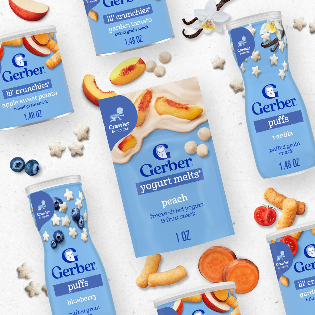 Gerber Snacks for Baby Lil Crunchies, Garden Tomato, 1.48 Ounce (Pack of 6)
