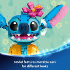 LEGO Disney Stitch Toy Building Kit, Disney Toy for 9 Year Old Kids, Buildable Figure with Ice Cream Cone, Fun Gift for Girls, Boys and Lovers of The Hit Movie Lilo and Stitch, 43249